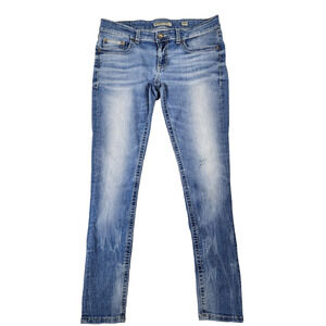 BKE Stella Jeans Womens 31Rx31 Light Wash Bootcut Whiskered Distressed